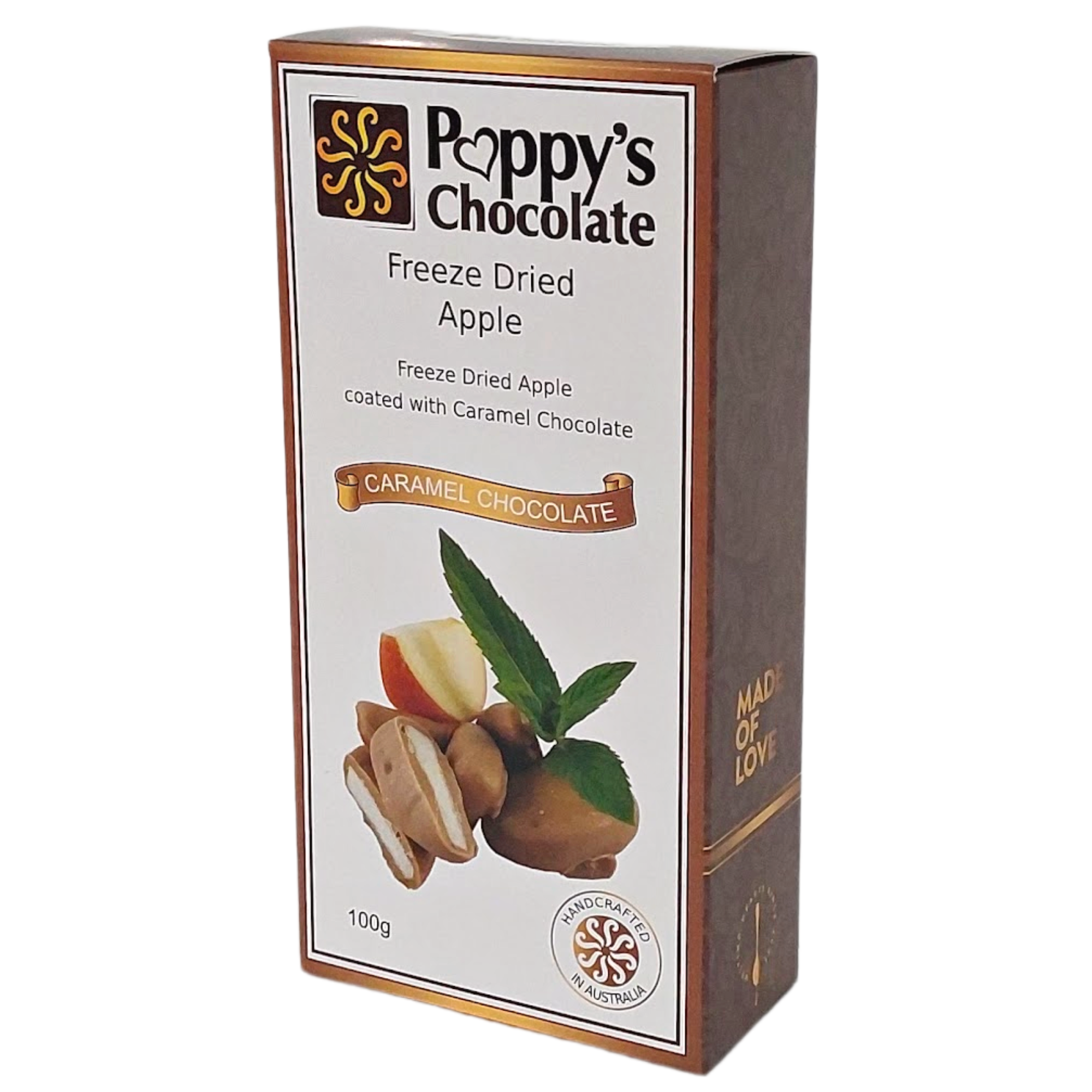 Caramel Chocolate Coated Freeze Dried Apple 100g