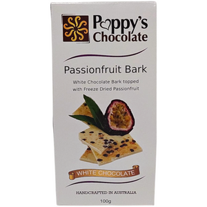 Passionfruit and White Chocolate Bark 100g