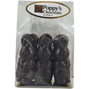 Dark Chocolate Easter Bunnies 12 Pack - Vegan