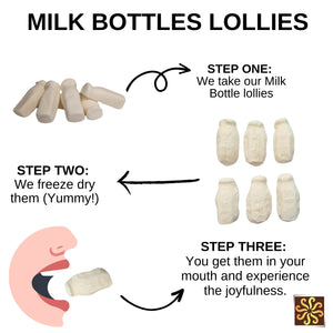 Freeze Dried Milk Bottle Lollies
