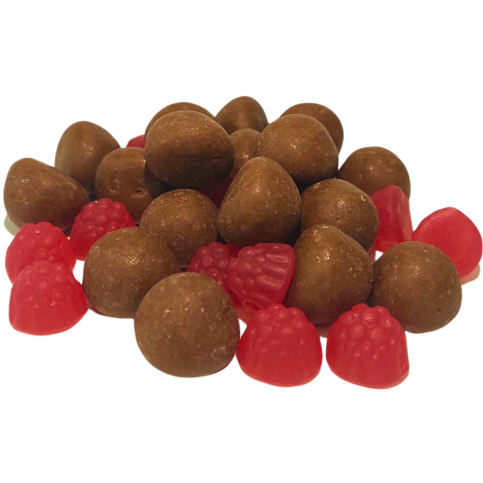 Milk Chocolate coated Raspberry lollies 200g