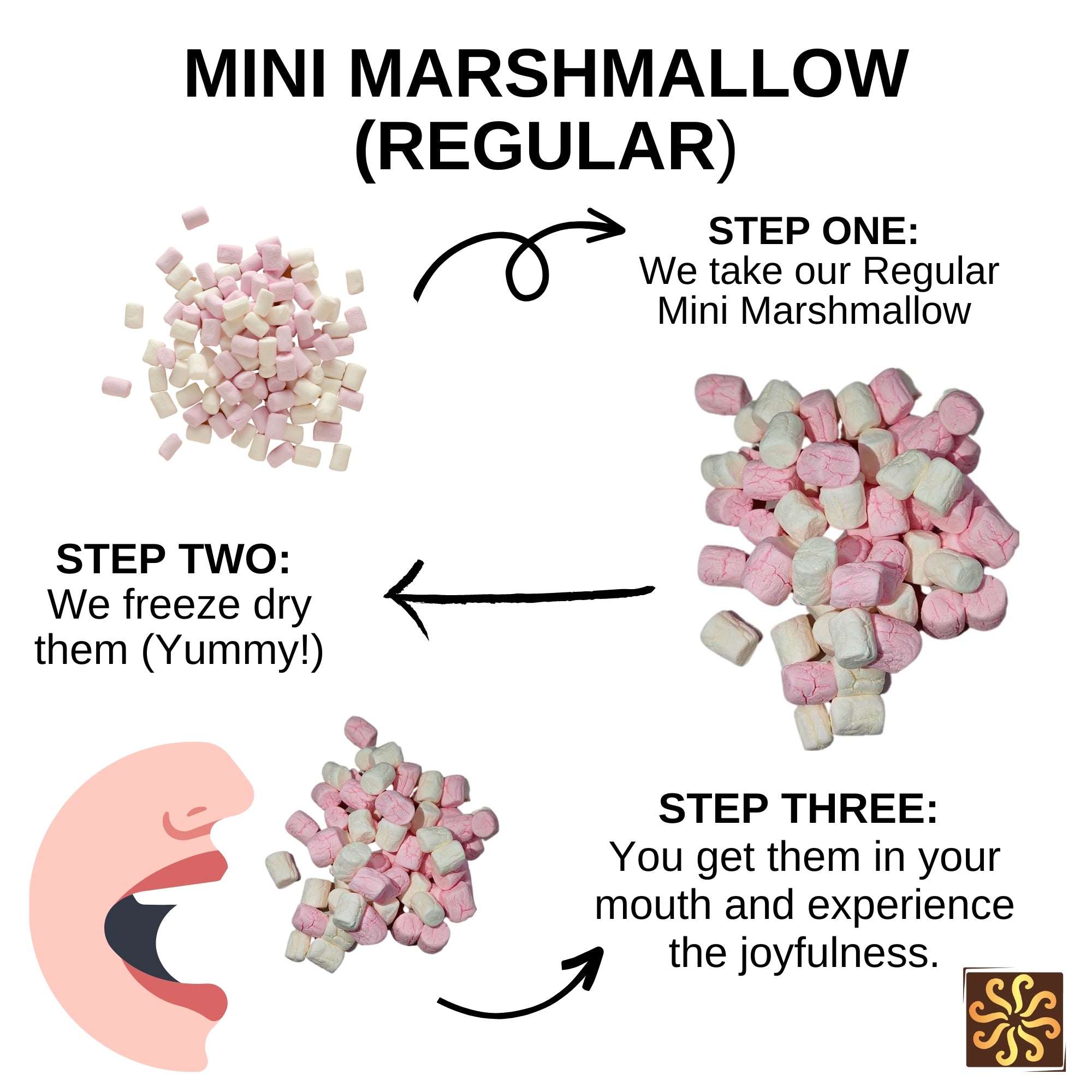 Freeze Dried Regular Mini Marshmallows