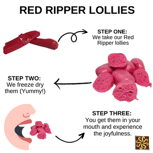 Freeze Dried Red Ripper Lollies