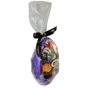 White Chocolate Easter Egg Half with 12 Gourmet Chocolates