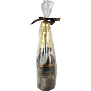 Champagne Bottle Marbled Chocolate