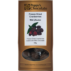 Milk Chocolate Coated Freeze Dried Cranberries 100g