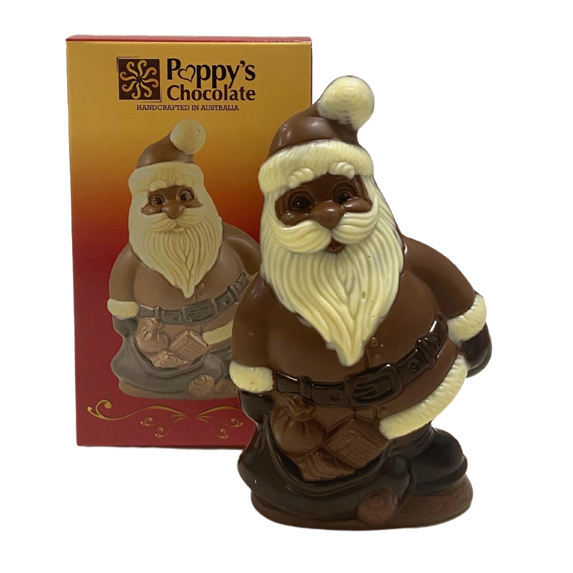 Santa with bag of presents 124mm - milk chocolate