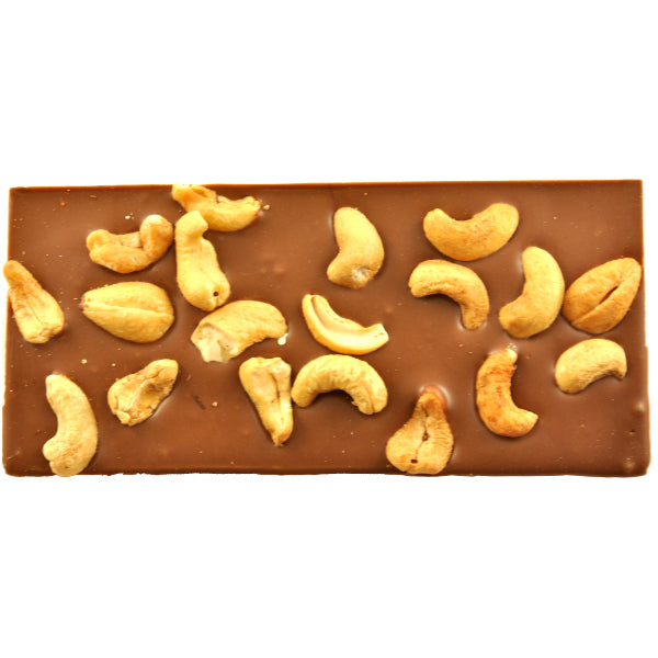 Honey Roasted Cashews and Milk Chocolate Block 125g